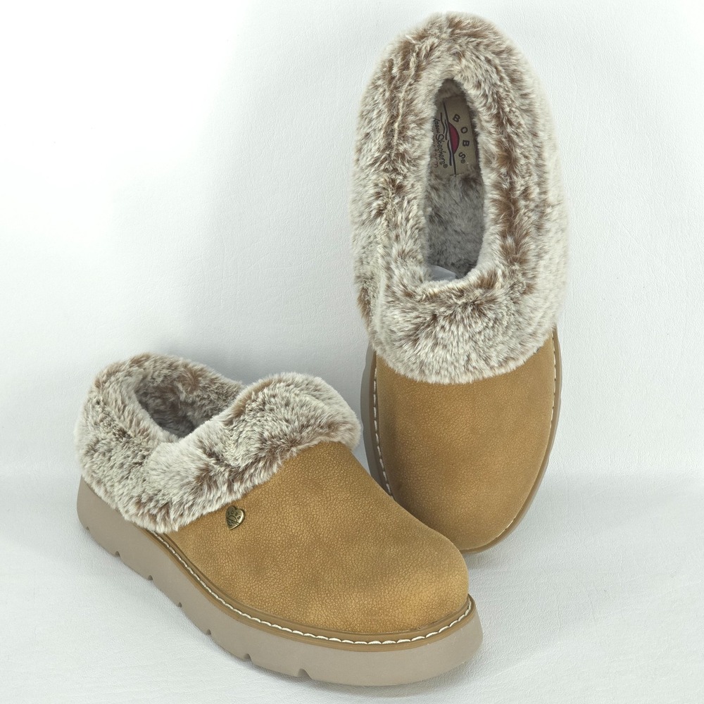 Skechers Bobs Keepsakes Lite Slippers Women's 8.5 Chestnut Brown Cozy Comfort